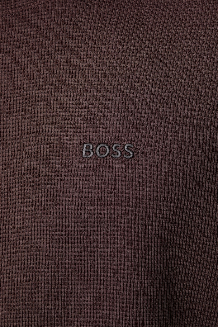 T-shirt lounge męski Waffle T-Shirt BOSS brązowy 50535891