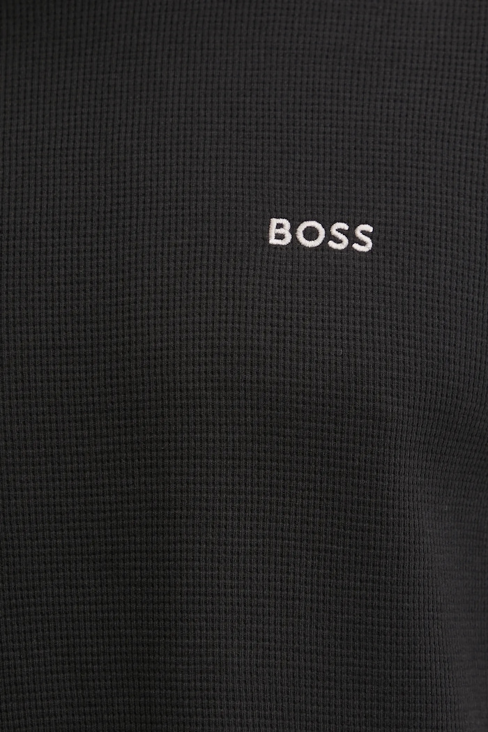 BOSS tricou loungewear bărbătesc Waffle T-Shirt 50535891 negru