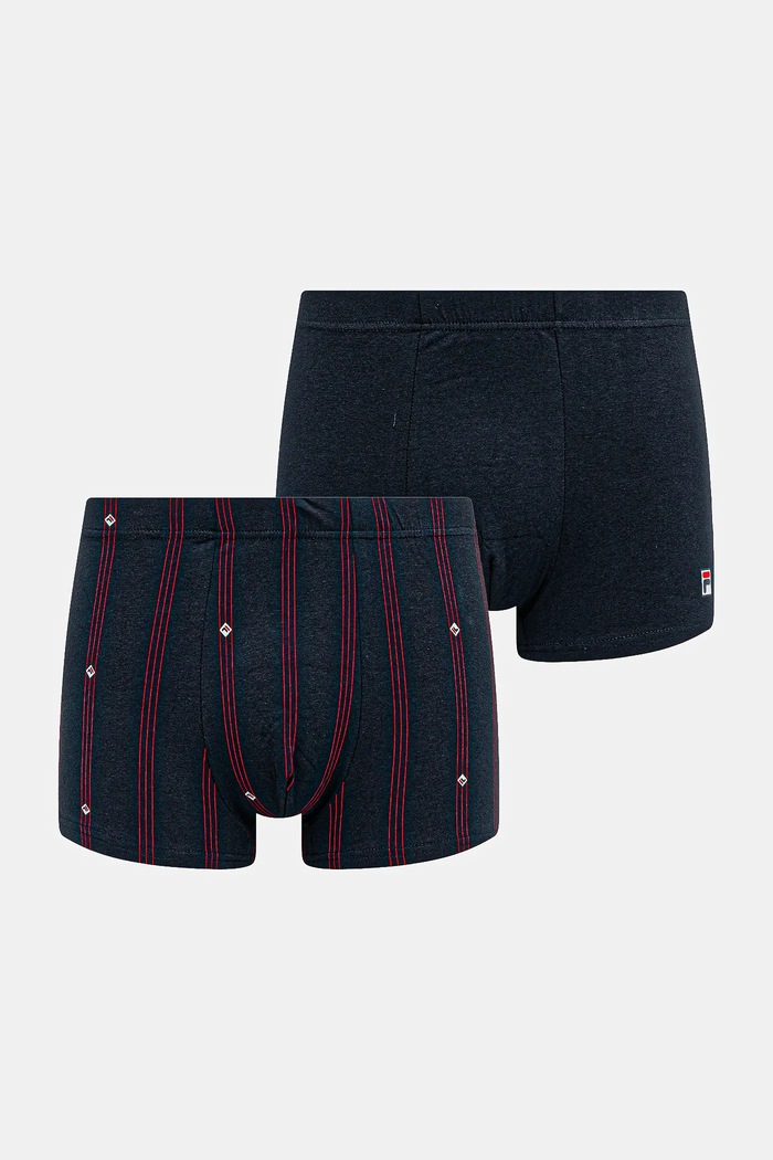 Boxerky Fila 2-pak jednofarebný tmavomodrá FU5319.2