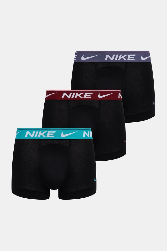 Nike Priliehavé boxerky pánske 3-pak potlač čierna 0000KE1256.M