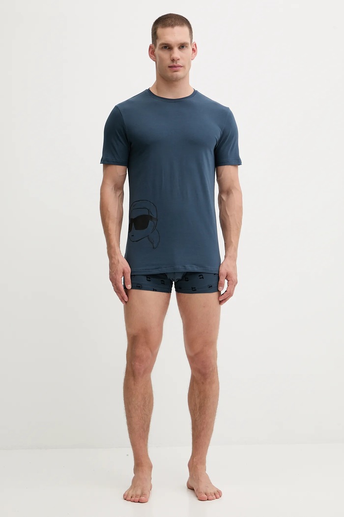 Karl Lagerfeld pijama cu modele bleumarin A4M45008