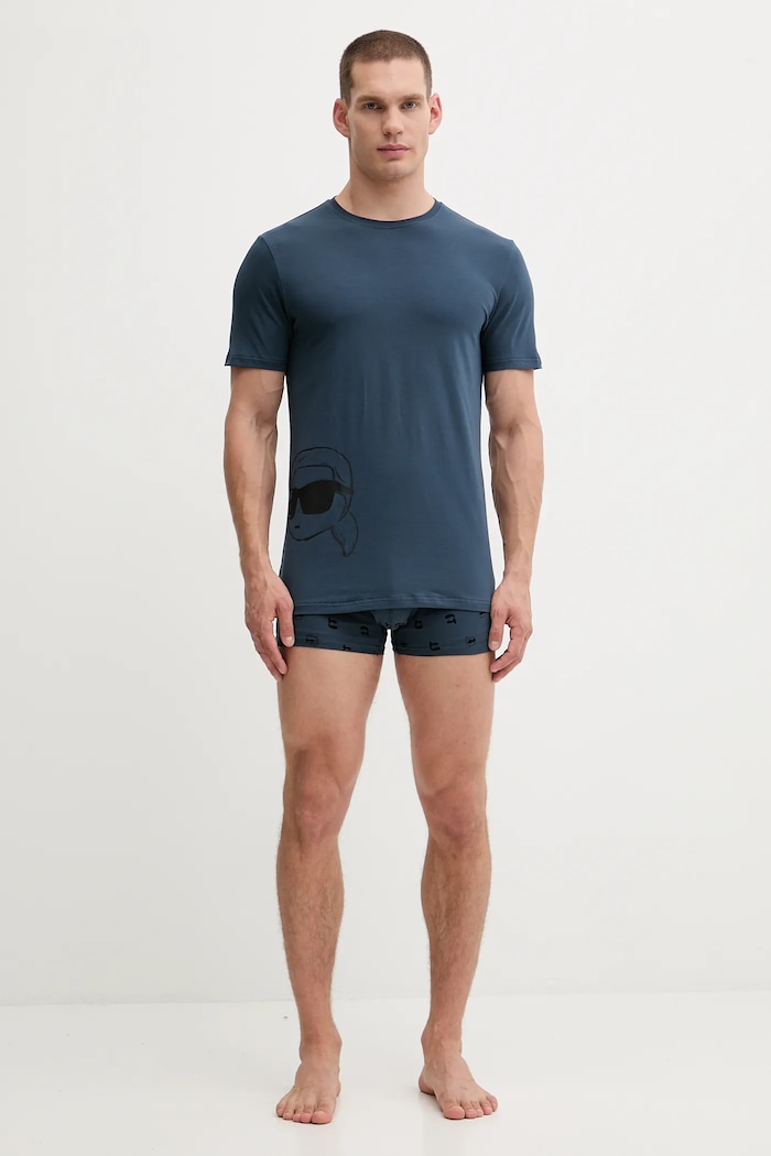 Karl Lagerfeld pijama cu modele bleumarin A4M45008