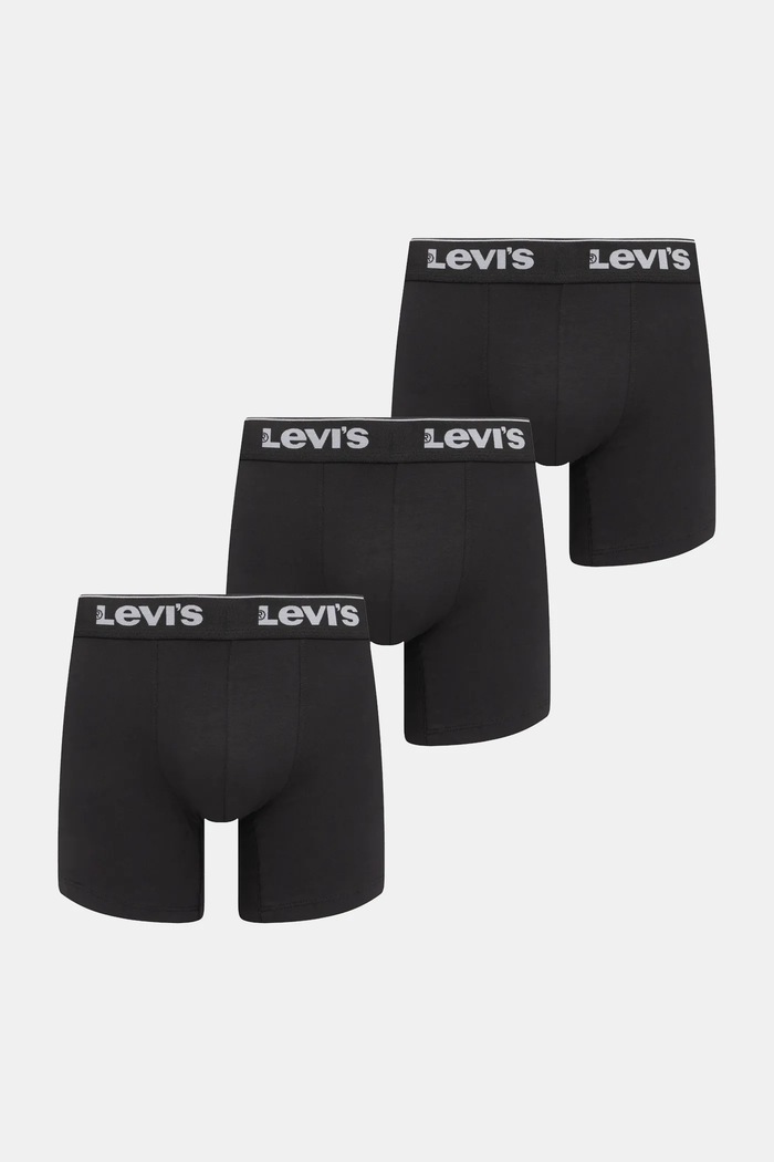 Boxerky Levi's 3-pak pletenina čierna 37149.1199
