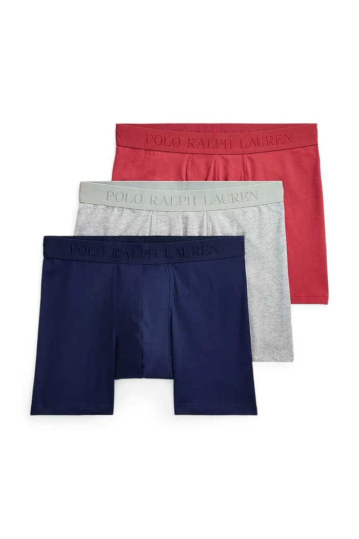 Polo Ralph Lauren bokserki męskie bawełniane z elastanem 3-pack granatowy 714966105