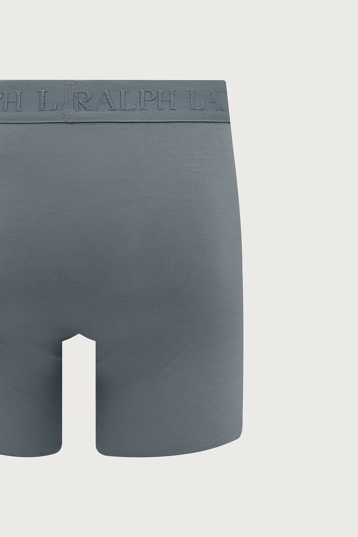 Bokserki męskie bawełniane z elastanem 3-pack Polo Ralph Lauren 714966105 zielony