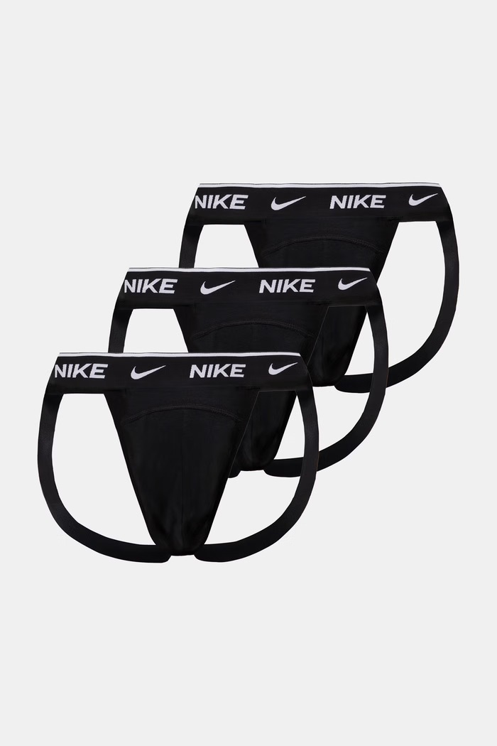 Nike jockstraps pentru bărbați, din bumbac cu elastan negru NQ00KE1279