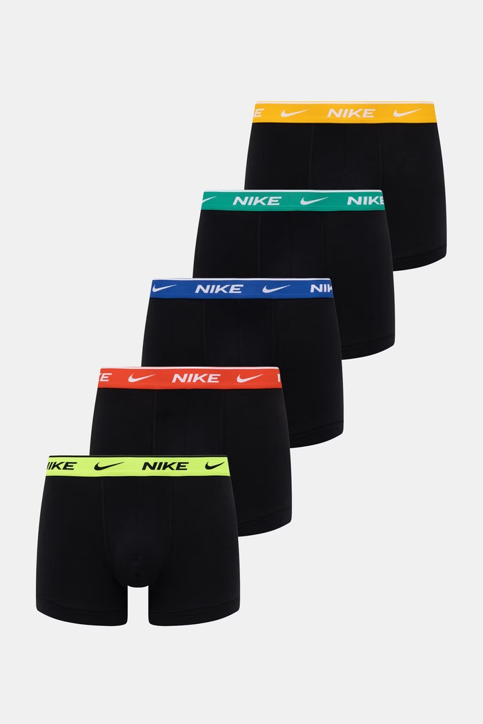 Nike boxerky pánske bavlnené s elastanom 5-pak čierna NQ00KE1295