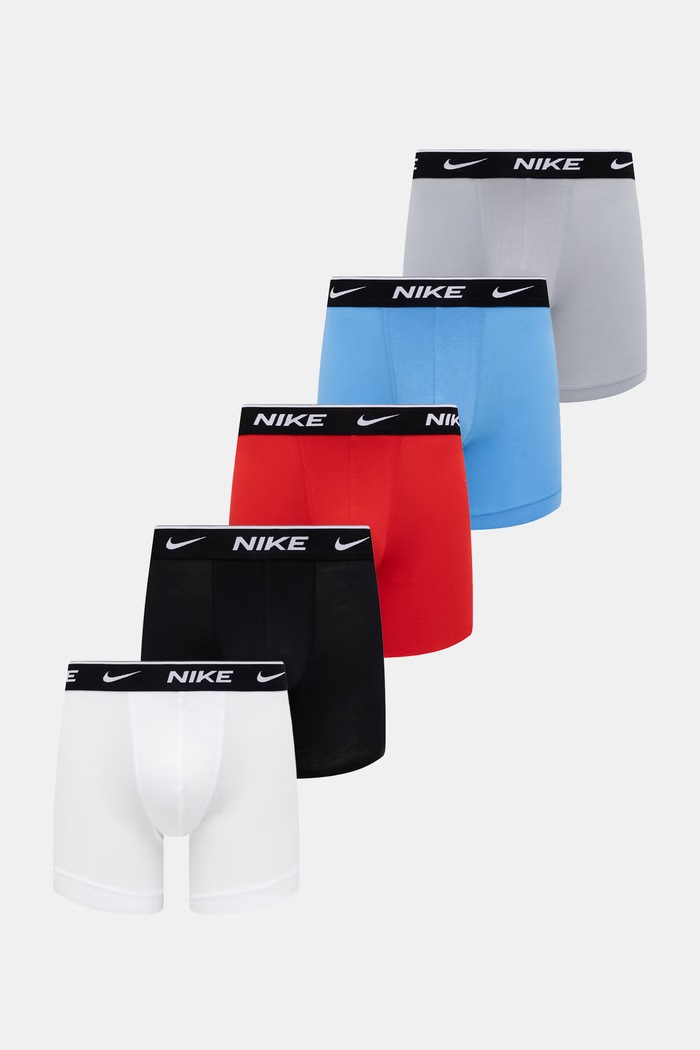Nike priliehavé boxerky pánske 5-pak biela NQ00KE1296