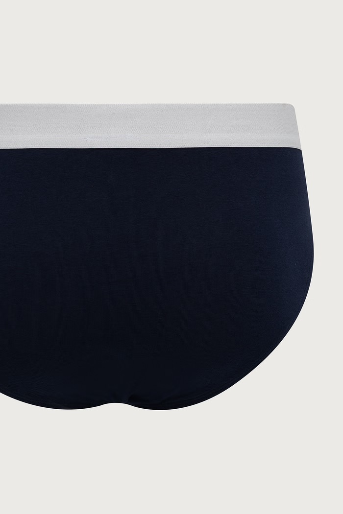 Odzież Trussardi Slipy męskie bawełniane z elastanem 2-pack TRU2USP01 granatowy