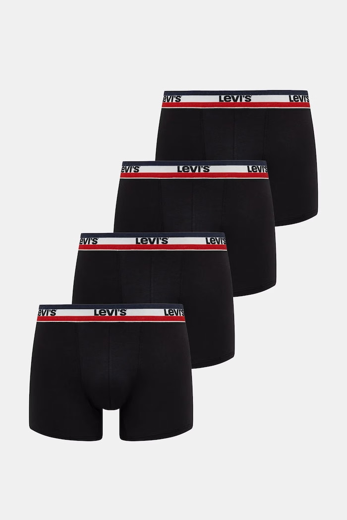 Levi's boxeralsó férfi pamut elasztánnal 4-es csomag fekete 37149.1302