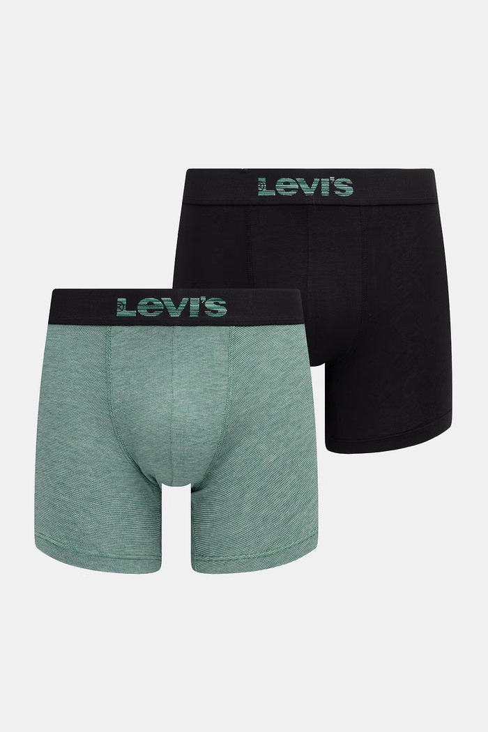 Levi's boxeralsó férfi pamut elasztánnal 2-es csomag zöld 37149.1270