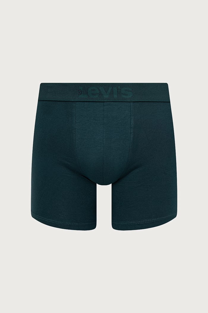 Levi's Oprijete boksarice moške bombažne z elastanom paket 2 kosov 37149.1417 zelena AA00