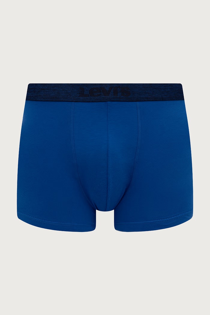 Bokserki damskie z bawełną 3-pack Levi's 37149.1413 niebieski