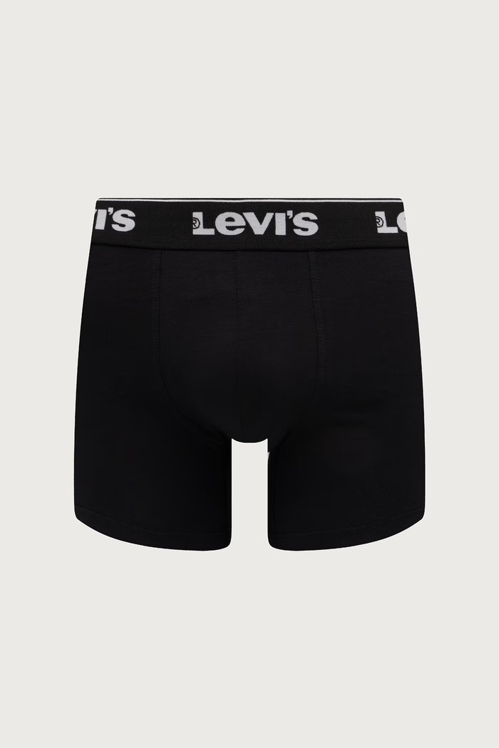 Odjeća Levi's uske bokserice za muškarce od pamuka s elastanom 3-pack 37149.1408 crna