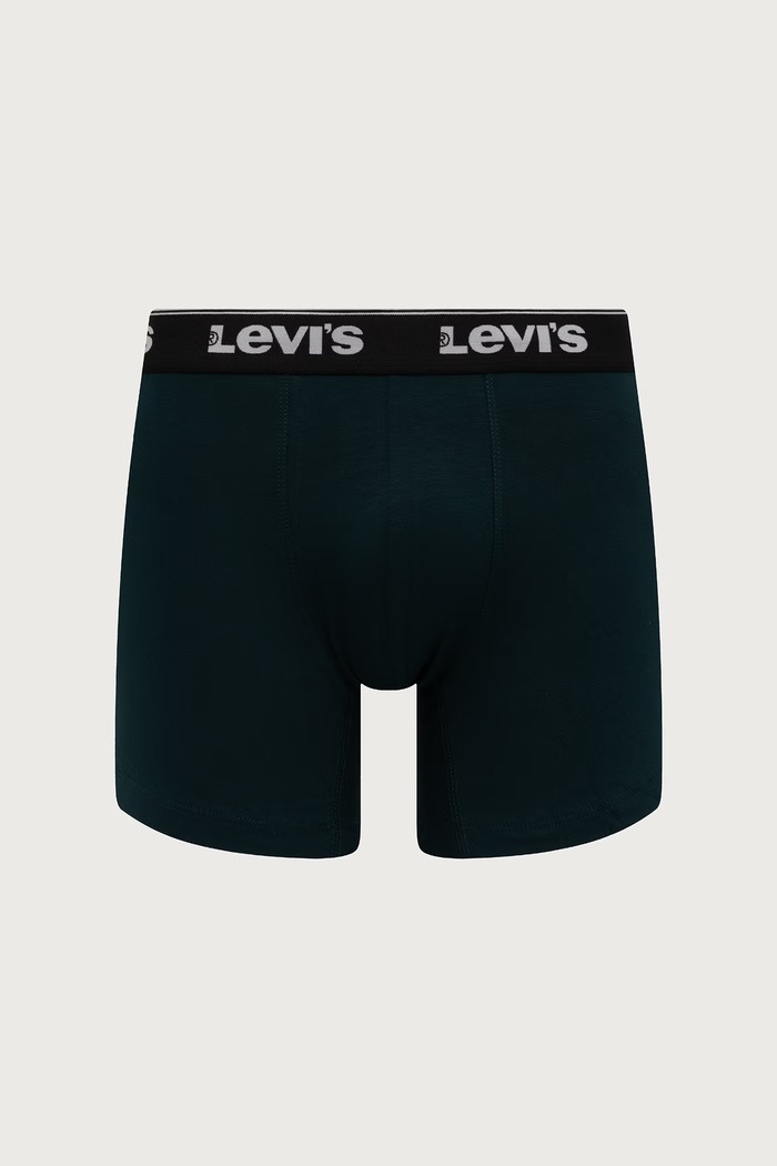 Levi's Oprijete boksarice moške bombažne z elastanom paket 3 kosov 37149.1406 zelena AA00