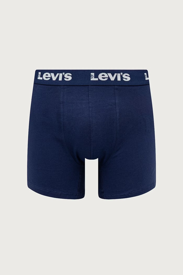 Oblečenie Levi's Priliehavé boxerky pánske bavlnené s elastanom 2-pak 37149.1403 tmavomodrá