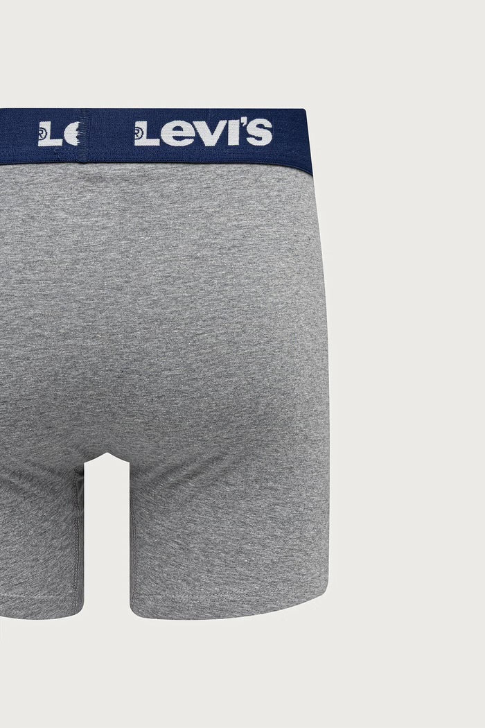 Priliehavé boxerky pánske bavlnené s elastanom 2-pak Levi's 37149.1403 tmavomodrá