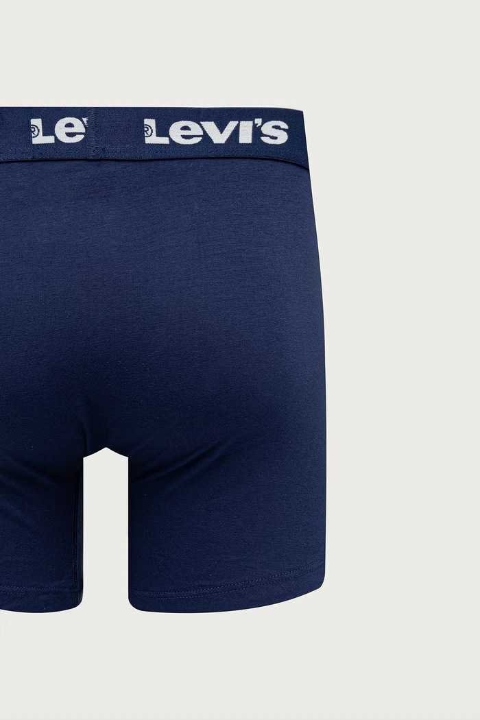Priliehavé boxerky pánske bavlnené s elastanom 2-pak Levi's tmavomodrá 37149.1403