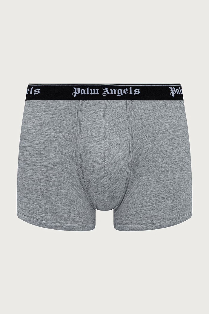 Palm Angels bokserki dopasowane męskie z bawełną 3-pack PLA1UMWTR04TR szary AA00