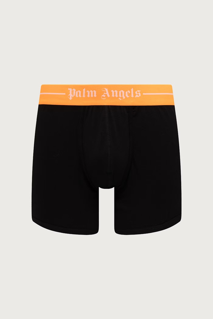 Palm Angels bokserki dopasowane męskie bawełniane z elastanem 2-pack PLA1UMWTR02BI czarny AA00