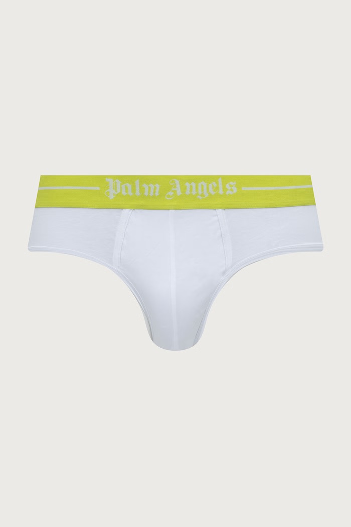 Palm Angels slipy męskie bawełniane z elastanem 2-pack PLA1UMWSP02BI biały AA00