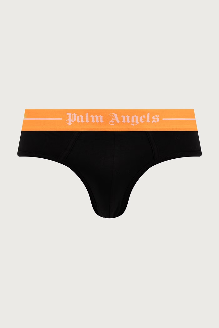 Palm Angels Slip gaće za muškarce od pamuka s elastanom 2-pack PLA1UMWSP02BI crna AA00