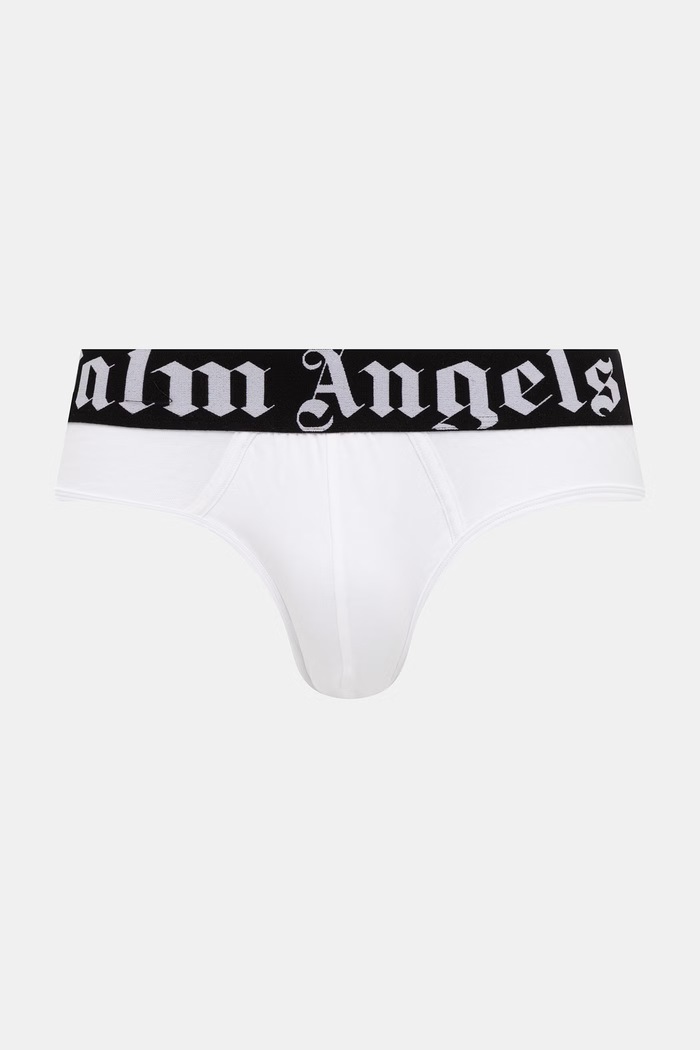 Palm Angels slipy męskie z bawełną 2-pack PLA1UMBSP08BI biały AA00