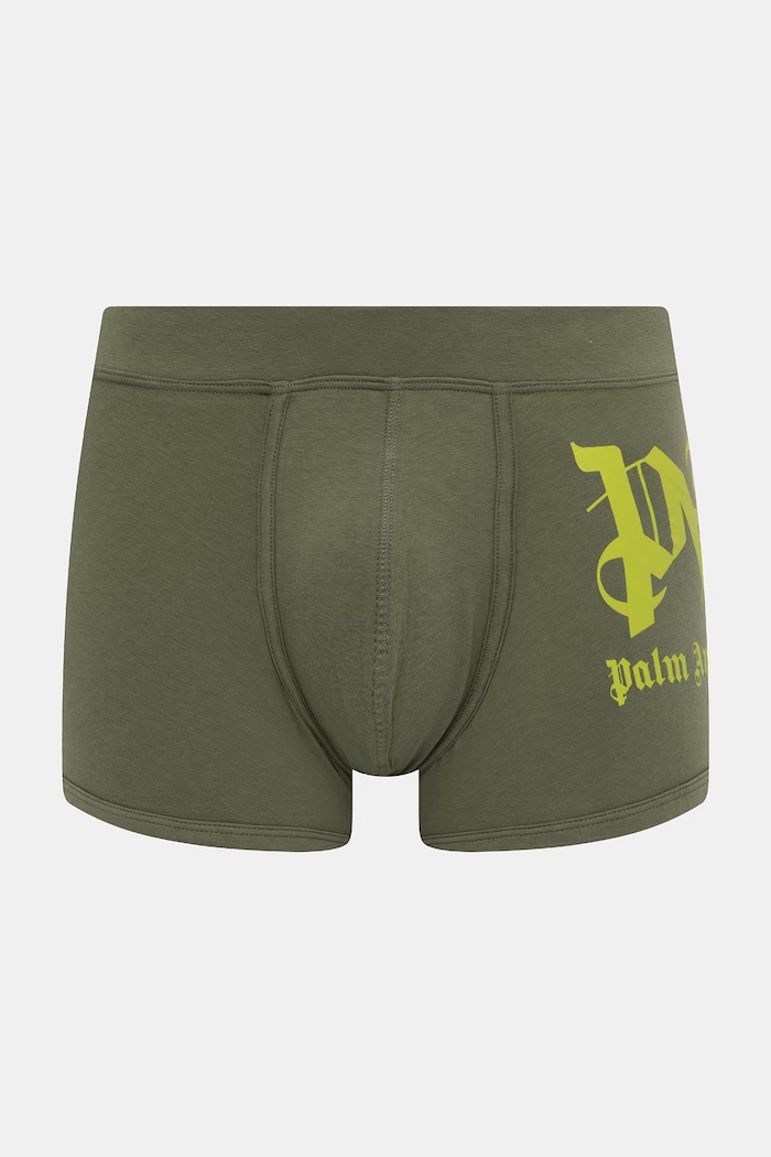 Palm Angels bokserki dopasowane męskie z bawełną 2-pack PLA1UMBTR07BI zielony AA00