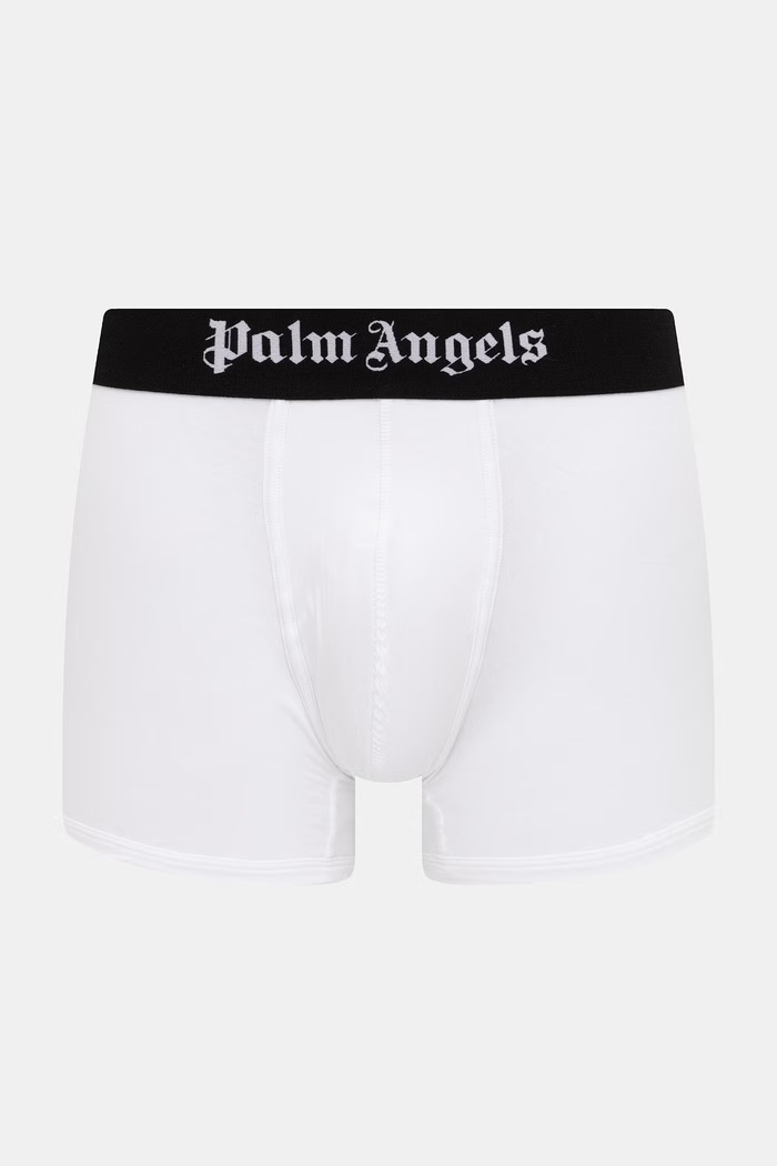 Odzież Palm Angels bokserki dopasowane męskie bawełniane z elastanem 3-pack PLA1UMBTR01TR biały