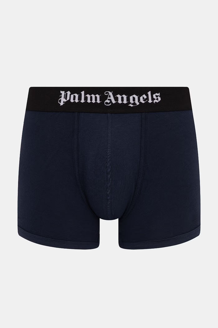 Palm Angels bokserki dopasowane męskie bawełniane z elastanem 3-pack PLA1UMBTR01TR granatowy AA00