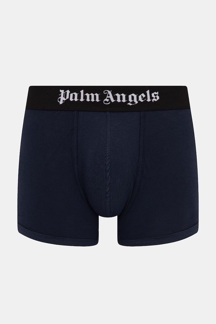 Palm Angels bokserki dopasowane męskie bawełniane z elastanem 3-pack PLA1UMBTR01TR granatowy AA00