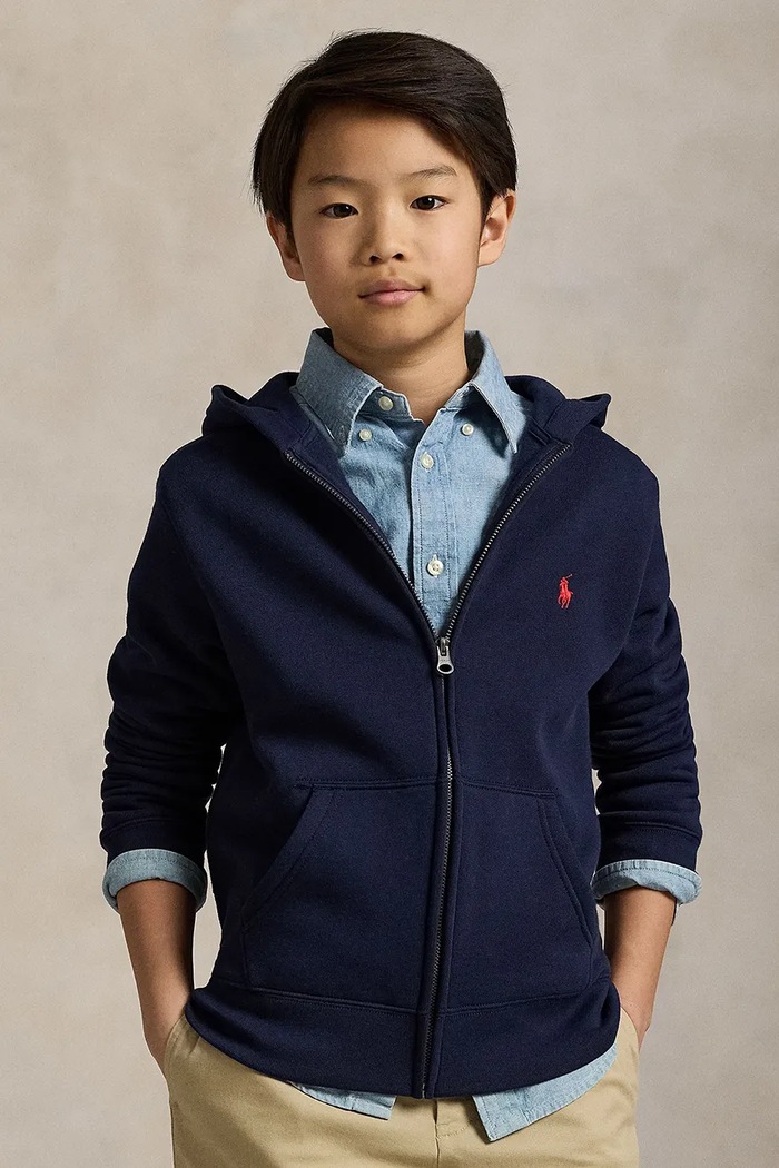 Polo Ralph Lauren - Μπλούζα 134-176 cm με κουκούλα σκούρο μπλε 323547626001