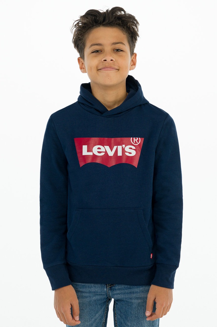 Dětská mikina Levi's s kapucí námořnická modř 8E8778.NOS.B