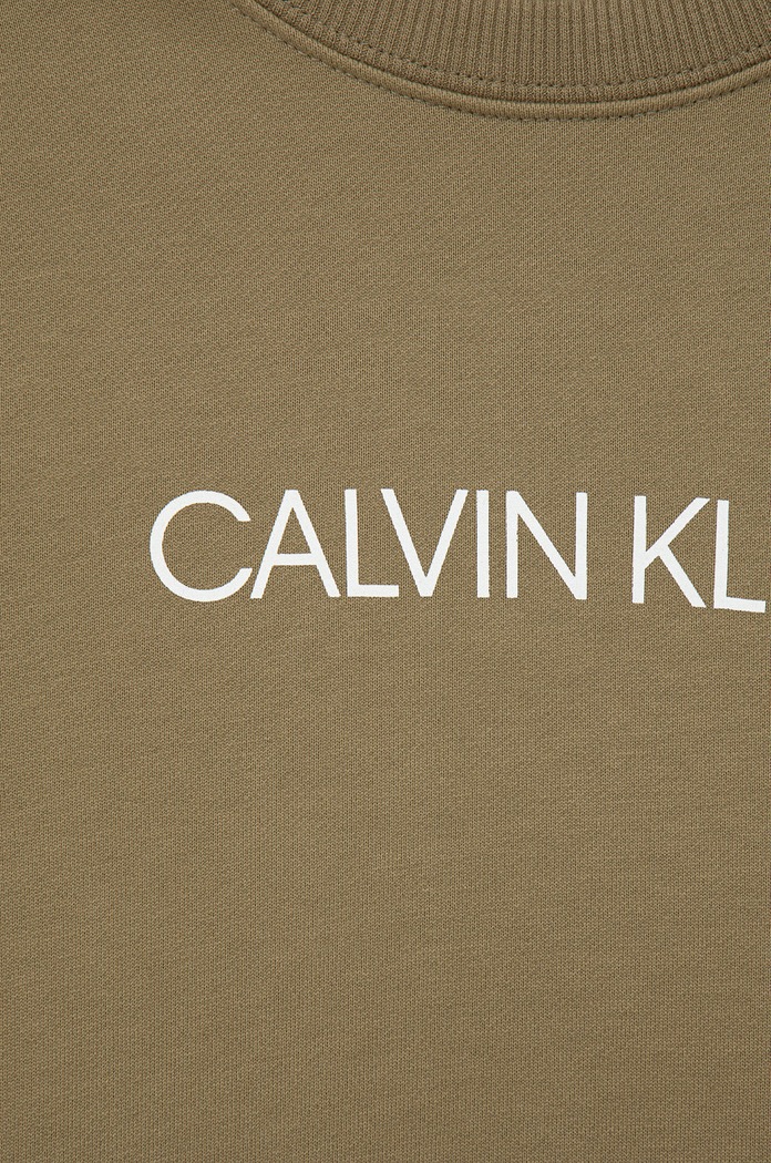 Chłopiec Calvin Klein Jeans bluza bawełniana dziecięca IU0IU00162.9BYY IU0IU00162.9BYY zielony