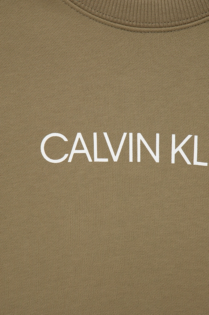 Chłopiec Calvin Klein Jeans bluza bawełniana dziecięca IU0IU00162.9BYY IU0IU00162.9BYY zielony