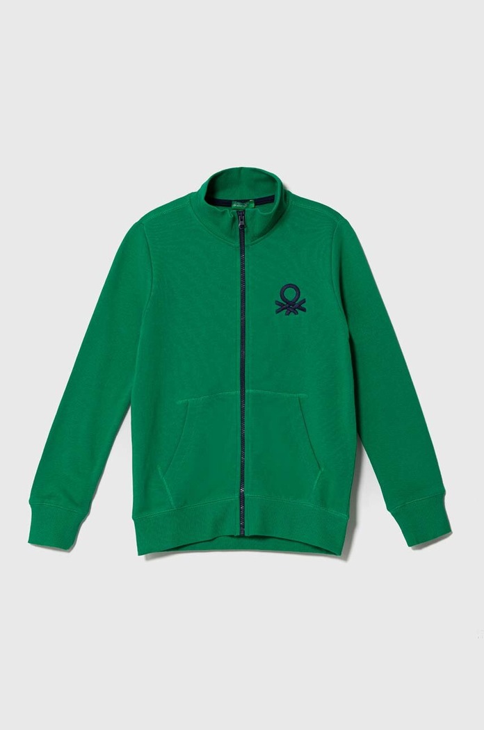United Colors of Benetton gyerek melegítőfelső pamutból pamut zöld 3J68C501B.G.NOS