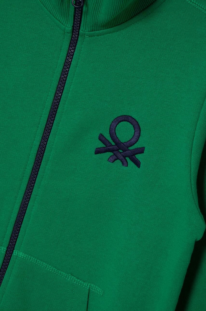 Fiú United Colors of Benetton gyerek melegítőfelső pamutból 3J68C501B.G.NOS zöld