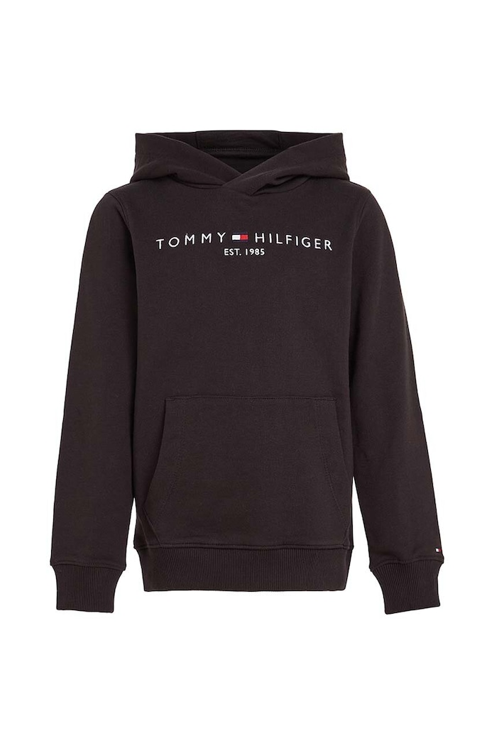 Dječja pamučna dukserica Tommy Hilfiger KS0KS00213 crna AA00