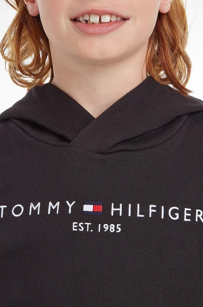 Dječja pamučna dukserica Tommy Hilfiger KS0KS00213 crna