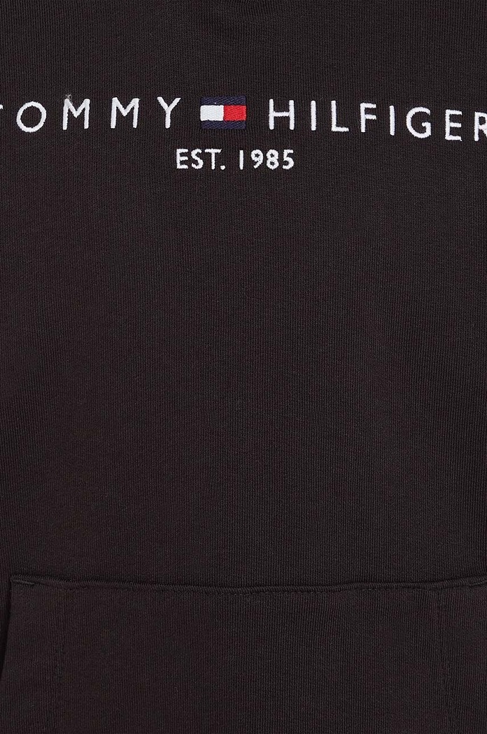 Dječja pamučna dukserica Tommy Hilfiger crna KS0KS00213