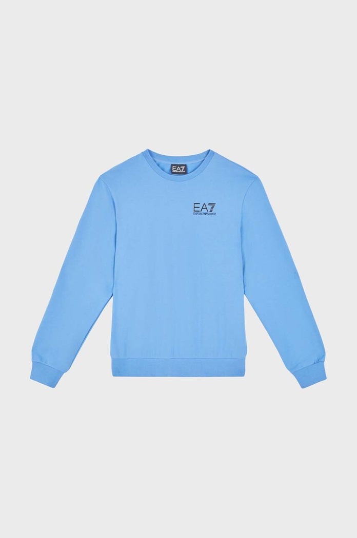 EA7 Emporio Armani bluza bawełniana dziecięca nadruk niebieski 8NBM51.BJ05Z