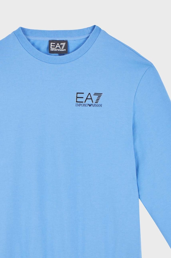Chłopiec EA7 Emporio Armani bluza bawełniana dziecięca 8NBM51.BJ05Z niebieski