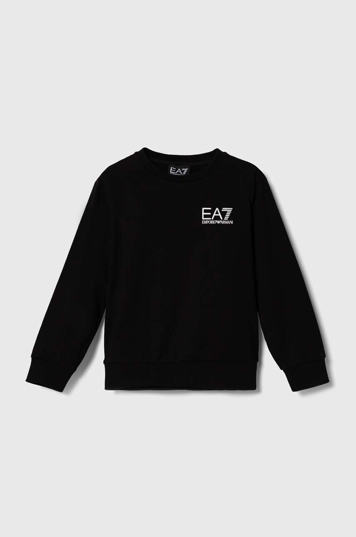 Dětská bavlněná mikina EA7 Emporio Armani černá 8NBM51.BJ05Z