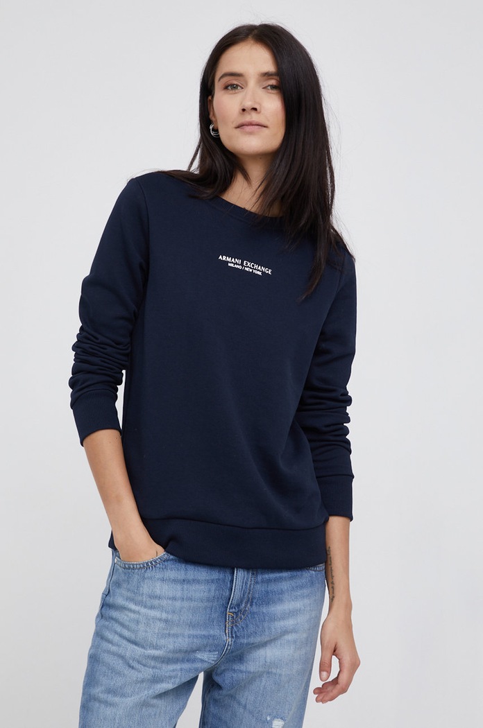 Armani Exchange felső nyomtatásos sötétkék 8NYM29.YJE5Z.NOS