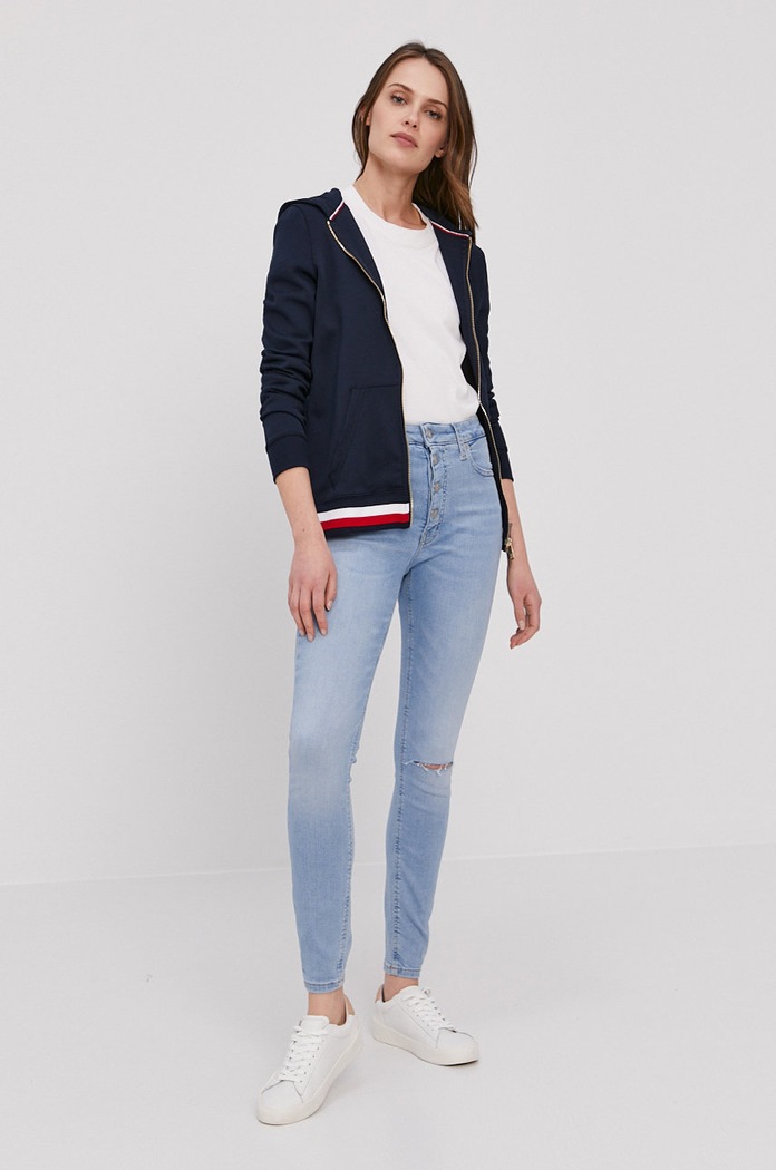 Tommy Hilfiger Mikina Tommy Hilfiger WW0WW24971 námořnická modř AA00