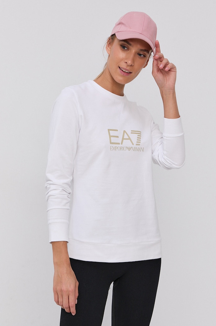 EA7 Emporio Armani bluza 8NTM35.TJCQZ z elastanem biały 8NTM35.TJCQZ