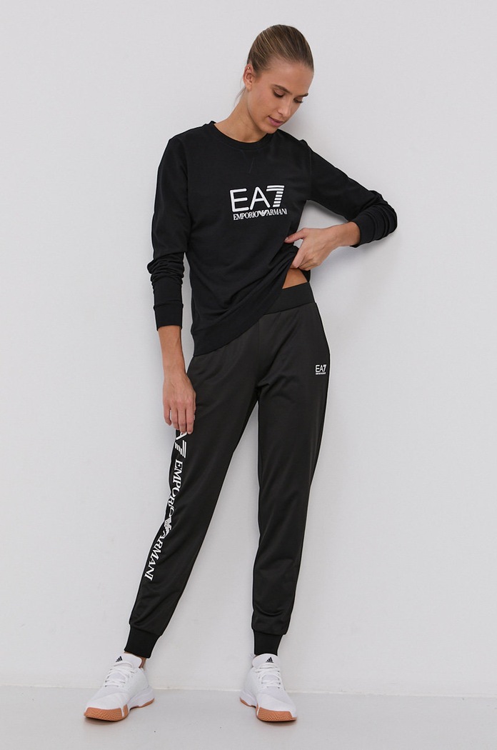 EA7 Emporio Armani bluza 8NTM35.TJCQZ z elastanem czarny 8NTM35.TJCQZ
