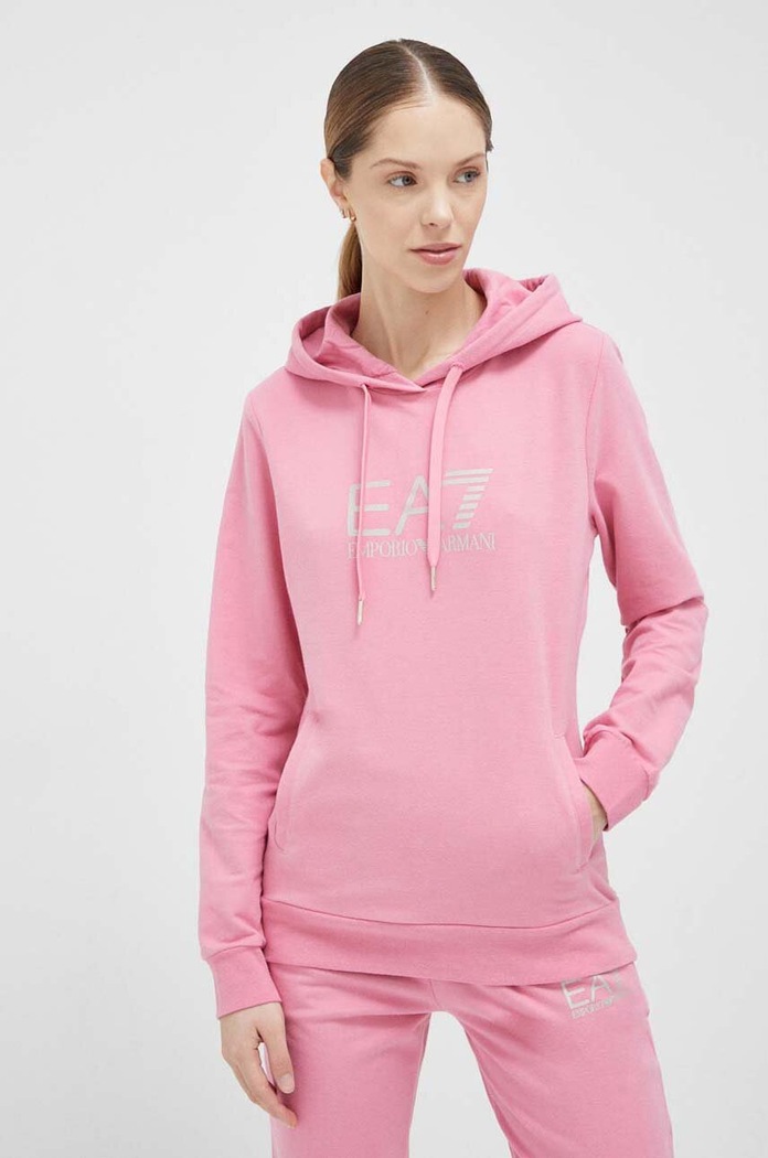 EA7 Emporio Armani bluza bawełna różowy 8NTM36.TJCQZ