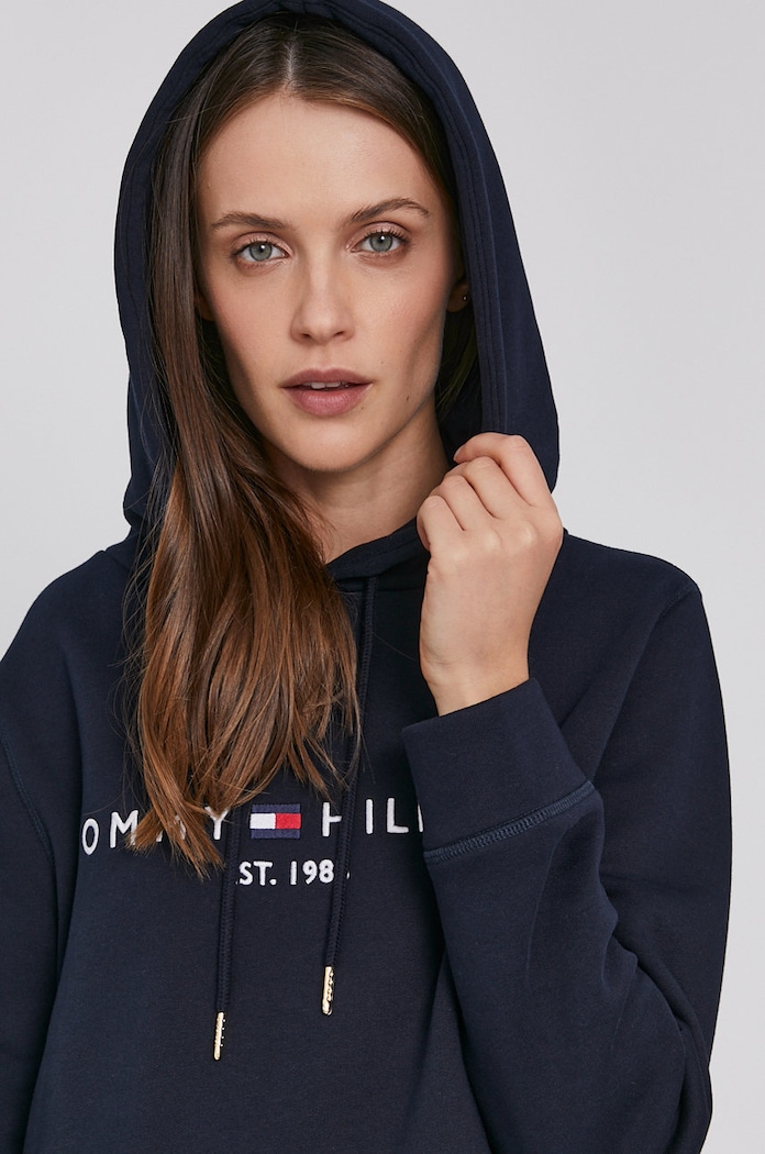 Mikina Tommy Hilfiger tmavomodrá WW0WW31998.NOS