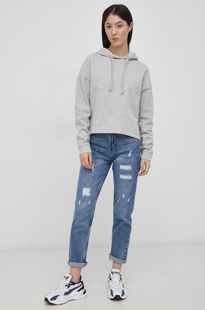 Only Bluza 15241103.LightGreyM szary AA00